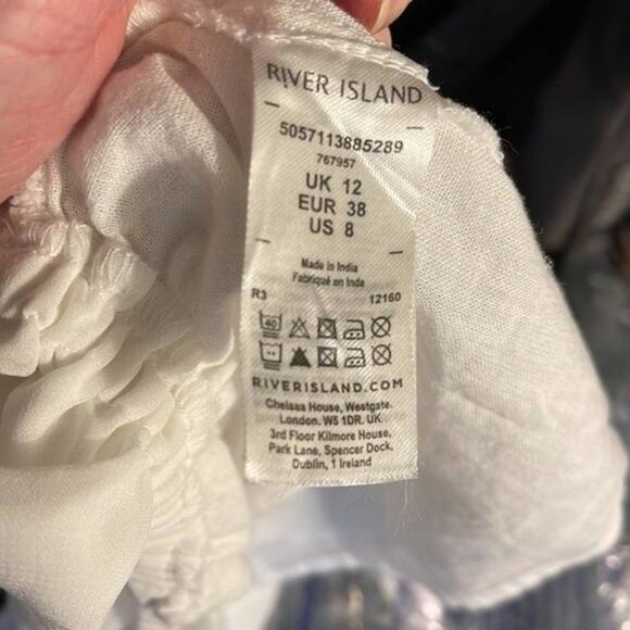 River Island Resort Wear White Tie Front Halter, Vacation, Beachy, Cruise US 10 - Picture 16 of 16